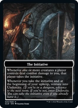 The Initiative // Undercity Double-Sided Token (20) [Commander Legends: Battle for Baldur's Gate Tokens]