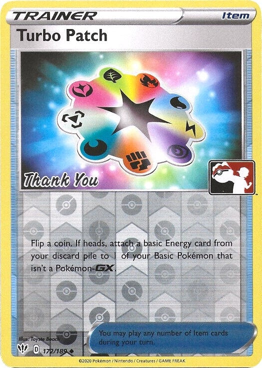 Image for Turbo Patch - 172/189 (Pokemon League) [Thank You] (172/189) [League & Championship Cards] - Pokemon