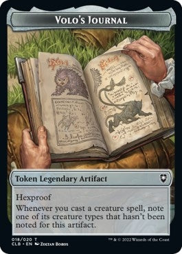Image for Volo's Journal Token (18) [Commander Legends: Battle for Baldur's Gate] - Magic: The Gathering