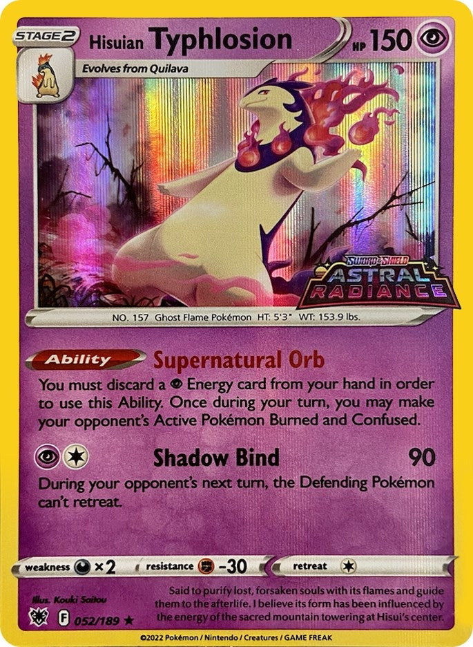 Image for Hisuian Typhlosion - 052/189 (GameStop Exclusive) (052/189) [Miscellaneous Cards & Products] - Pokemon