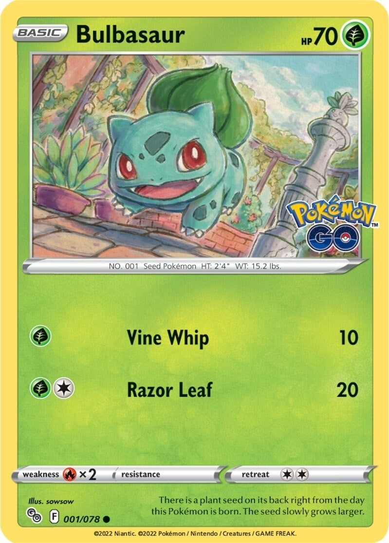 Image for Bulbasaur (001/078) [Pokemon GO] - Pokemon