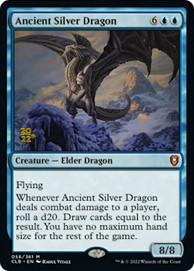 Image for Ancient Silver Dragon (56) [Prerelease Cards] - Magic: The Gathering