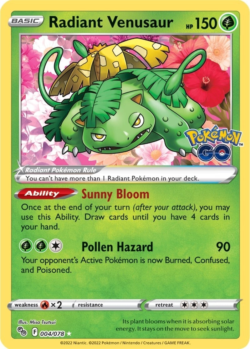 Image for Radiant Venusaur (004/078) [Pokemon GO] - Pokemon