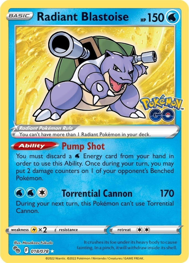 Image for Radiant Blastoise (018/078) [Pokemon GO] - Pokemon