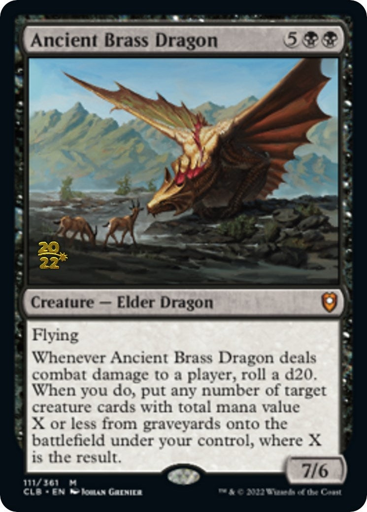 Image for Ancient Brass Dragon (111) [Prerelease Cards] - Magic: The Gathering