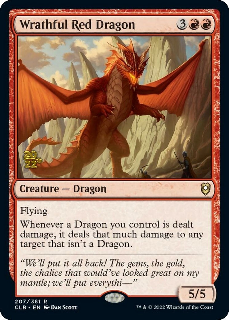 Image for Wrathful Red Dragon (207) [Prerelease Cards] - Magic: The Gathering