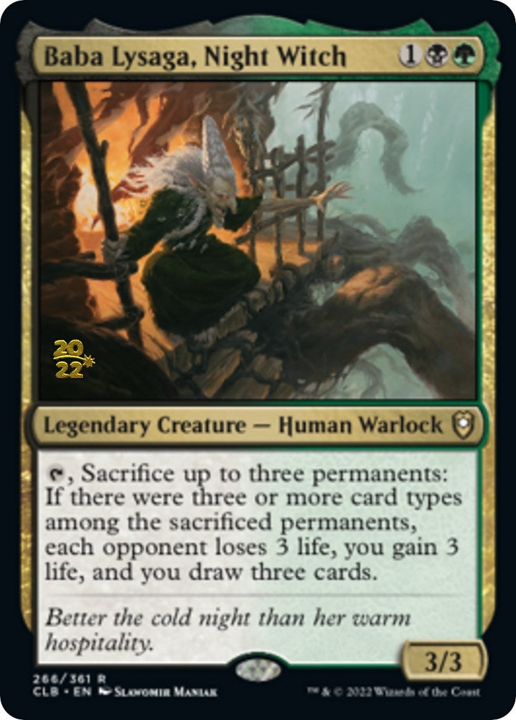 Image for Baba Lysaga, Night Witch (266) [Prerelease Cards] - Magic: The Gathering