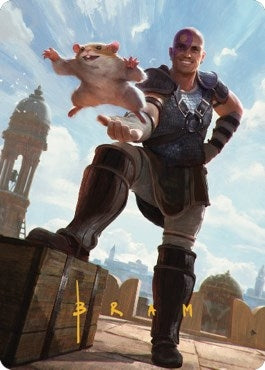 Image for Minsc & Boo, Timeless Heroes Art Card (72/81) (Gold-Stamped Signature) (72) [Commander Legends: Battle for Baldur's Gate] - Magic: The Gathering