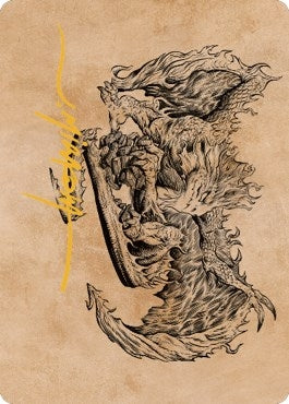 Image for Miirym, Sentinel Wyrm Art Card (Gold-Stamped Signature) (71) [Commander Legends: Battle for Baldur's Gate] - Magic: The Gathering