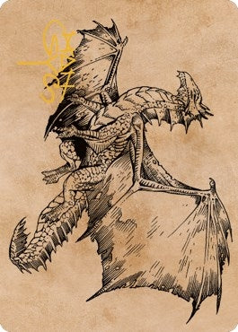 Image for Ancient Bronze Dragon Art Card (58/81) (Gold-Stamped Signature) (58) [Commander Legends: Battle for Baldur's Gate] - Magic: The Gathering