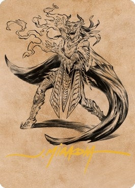 Image for Livaan, Cultist of Tiamat Art Card (Gold-Stamped Signature) (55) [Commander Legends: Battle for Baldur's Gate] - Magic: The Gathering