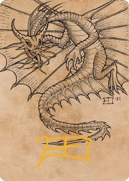 Image for Ancient Gold Dragon Art Card (44/81) (Gold-Stamped Signature) (44) [Commander Legends: Battle for Baldur's Gate] - Magic: The Gathering