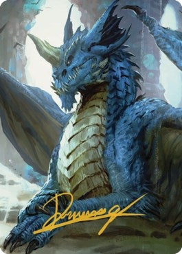 Image for Young Blue Dragon Art Card (Gold-Stamped Signature) (27) [Commander Legends: Battle for Baldur's Gate] - Magic: The Gathering