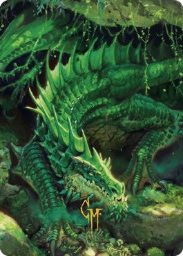 Image for Adult Green Dragon Art Card (Gold-Stamped Signature) (1) [Commander Legends: Battle for Baldur's Gate] - Magic: The Gathering