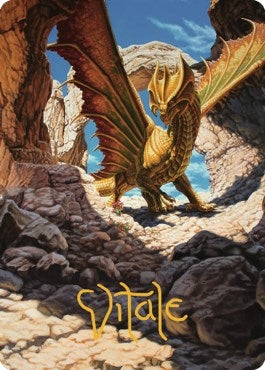 Image for Ancient Brass Dragon Art Card (2/81) (Gold-Stamped Signature) (2) [Commander Legends: Battle for Baldur's Gate] - Magic: The Gathering