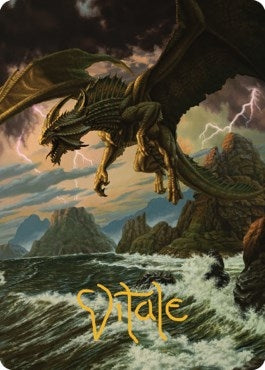 Image for Ancient Bronze Dragon Art Card (3/81) (Gold-Stamped Signature) (3) [Commander Legends: Battle for Baldur's Gate] - Magic: The Gathering