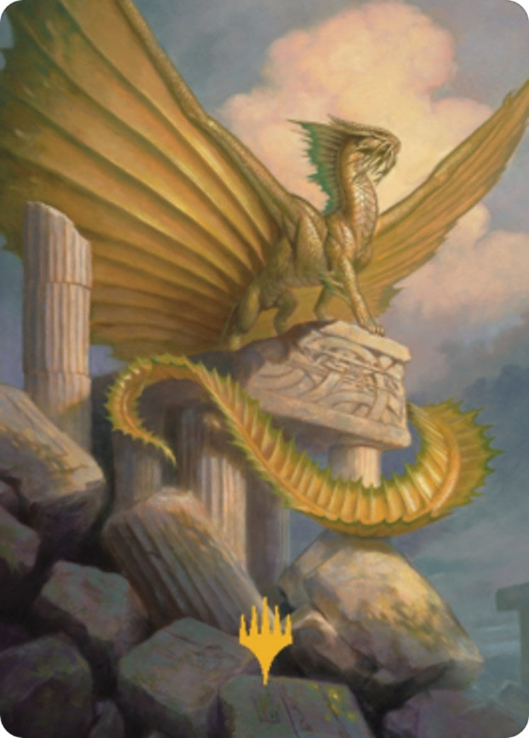 Image for Ancient Gold Dragon Art Card (5/81) (Gold-Stamped) (5) [Commander Legends: Battle for Baldur's Gate] - Magic: The Gathering