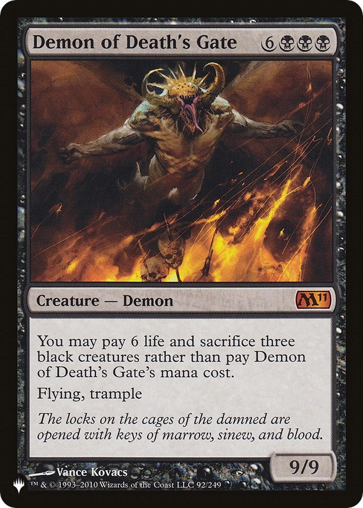 Image for Demon of Death's Gate (92/249) [The List Reprints] - Magic: The Gathering