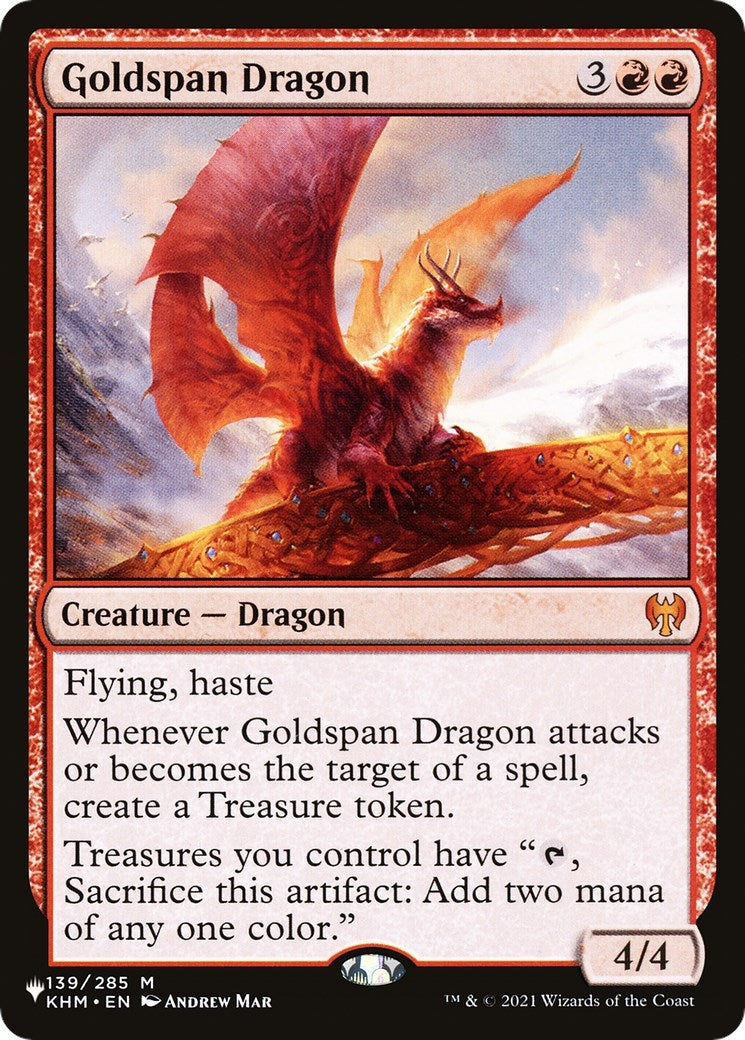 Image for Goldspan Dragon (139/285) [The List Reprints] - Magic: The Gathering