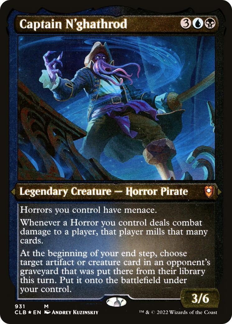 Image for Captain N'ghathrod (Display Commander) - Thick Stock (931) [Commander Legends: Battle for Baldur's Gate] - Magic: The Gathering