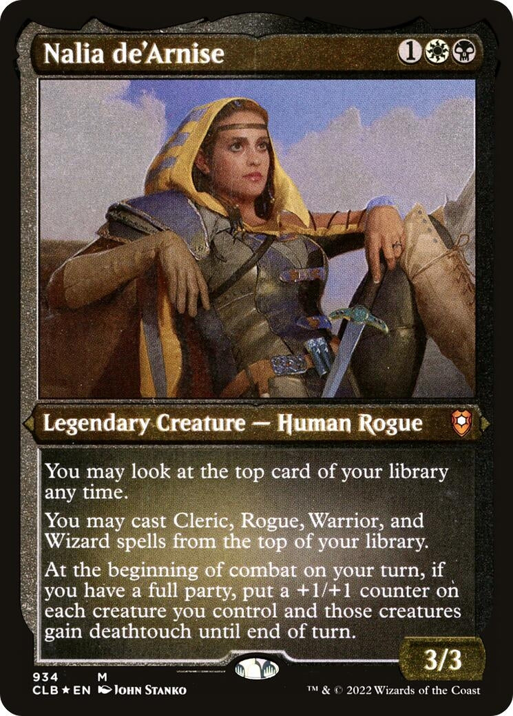 Image for Nalia de'Arnise (Display Commander) - Thick Stock (934) [Commander Legends: Battle for Baldur's Gate] - Magic: The Gathering