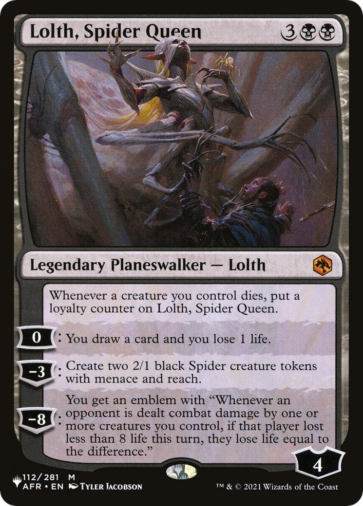 Image for Lolth, Spider Queen (112/281) [The List Reprints] - Magic: The Gathering