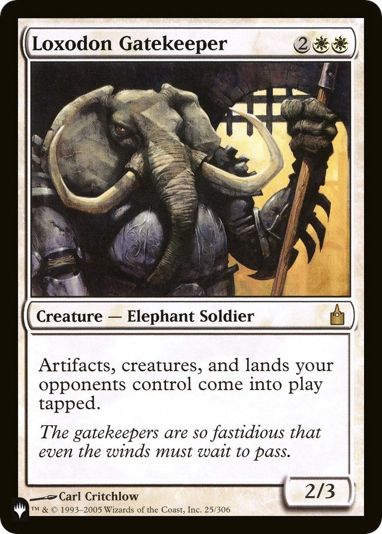 Image for Loxodon Gatekeeper (25/306) [The List Reprints] - Magic: The Gathering