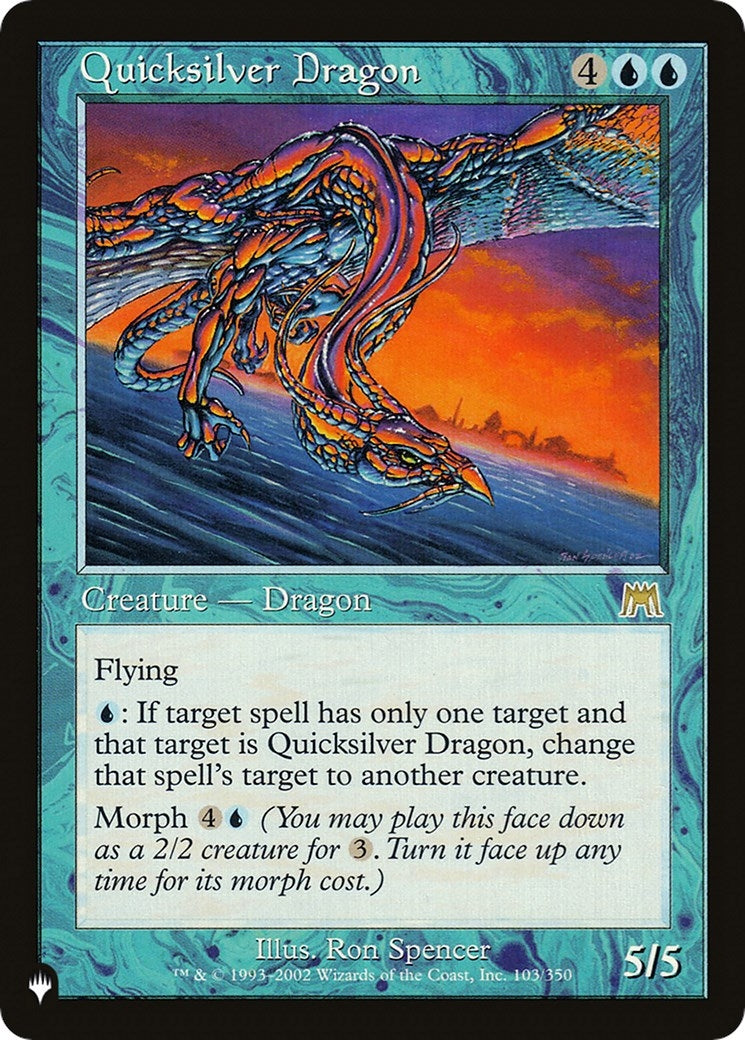 Image for Quicksilver Dragon (103/350) [The List Reprints] - Magic: The Gathering