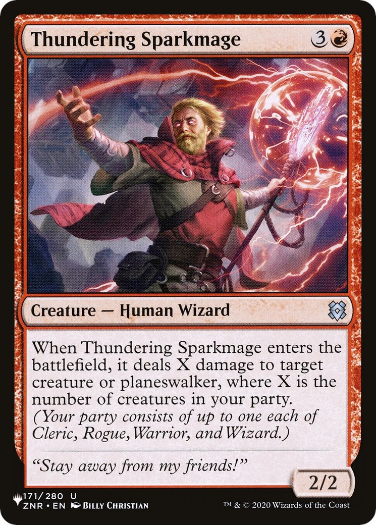 Image for Thundering Sparkmage (171/280) [The List Reprints] - Magic: The Gathering