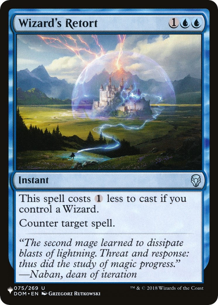 Image for Wizard's Retort (075/269) [The List Reprints] - Magic: The Gathering