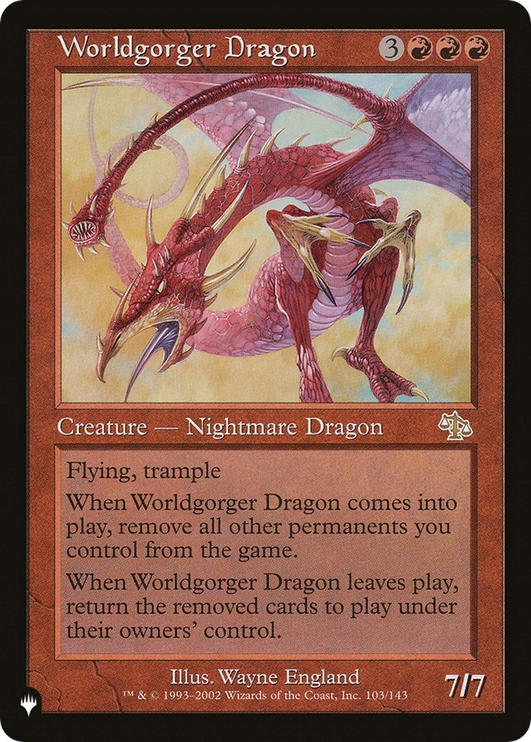 Image for Worldgorger Dragon (103/143) [The List Reprints] - Magic: The Gathering