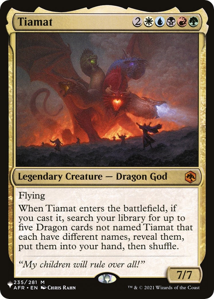 Image for Tiamat (235/281) [The List Reprints] - Magic: The Gathering