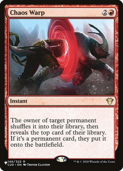 Image for Chaos Warp (C20) (146) [The List Reprints] - Magic: The Gathering