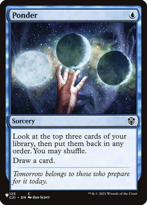 Image for Ponder (125) [The List Reprints] - Magic: The Gathering