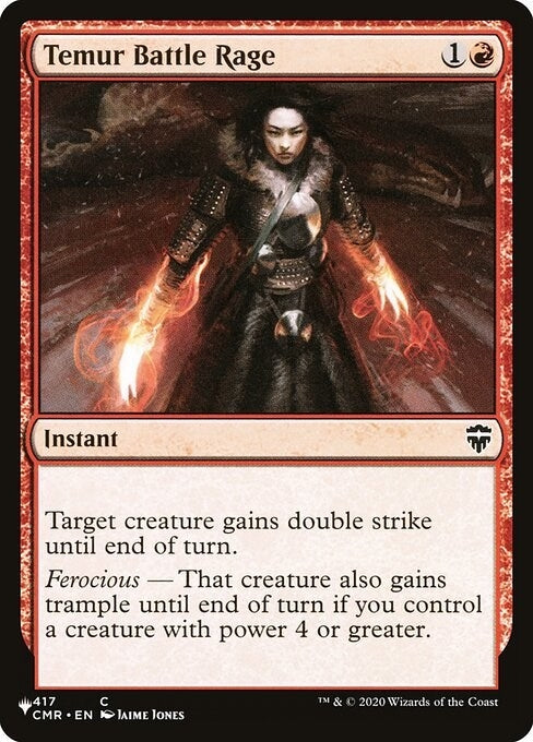 Image for Temur Battle Rage (CMR) (417) [The List Reprints] - Magic: The Gathering