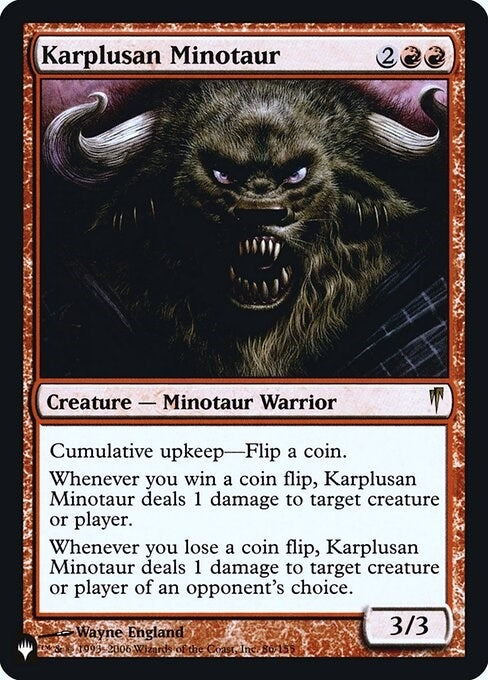 Image for Karplusan Minotaur (86) [The List Reprints] - Magic: The Gathering