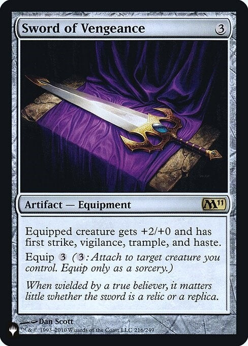 Image for Sword of Vengeance (216) [The List Reprints] - Magic: The Gathering