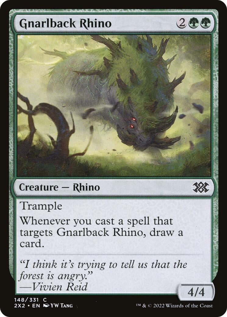 Image for Gnarlback Rhino (148) [Double Masters 2022] - Magic: The Gathering