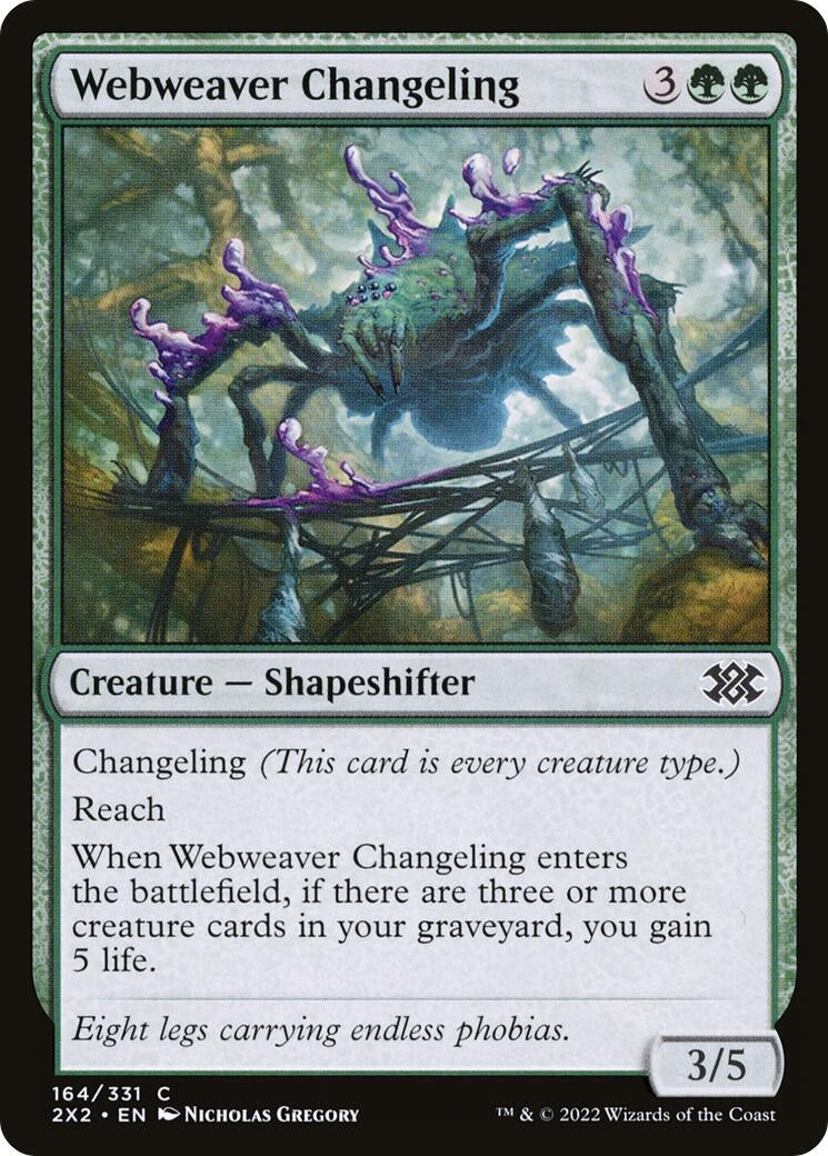 Image for Webweaver Changeling (164) [Double Masters 2022] - Magic: The Gathering