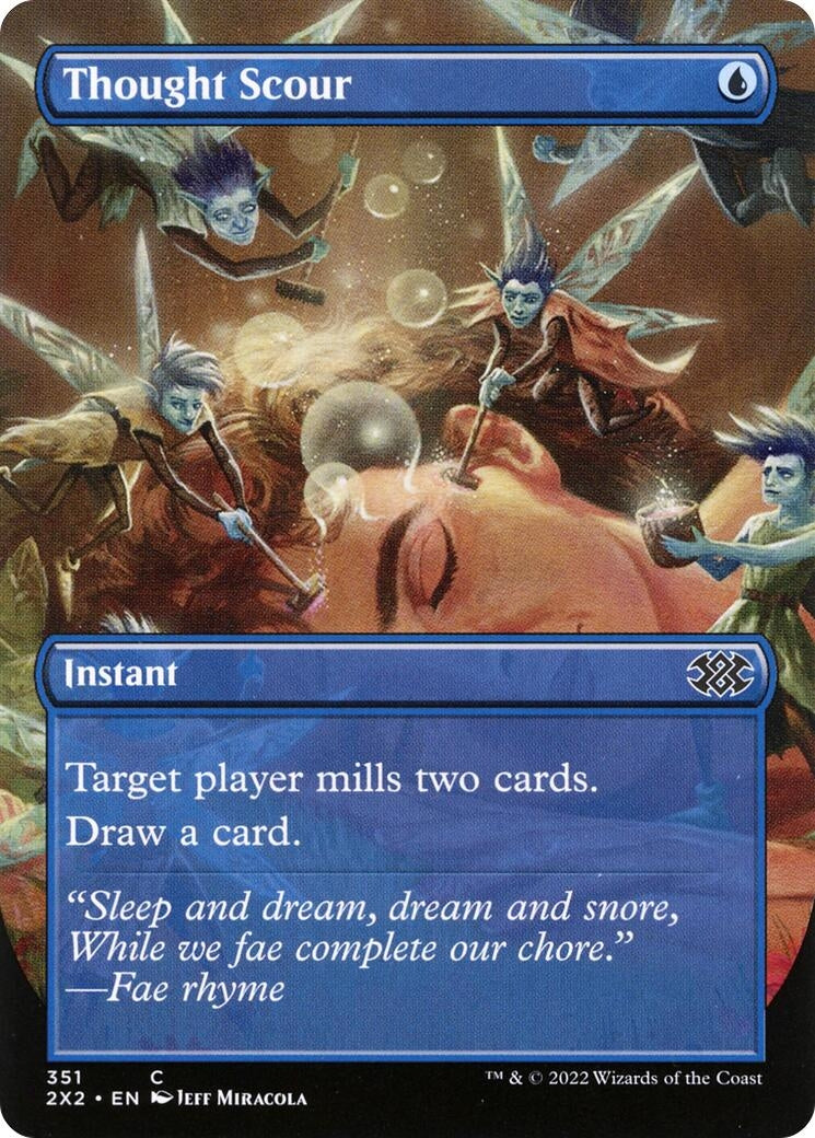 Image for Thought Scour (Borderless) (351) [Double Masters 2022] - Magic: The Gathering