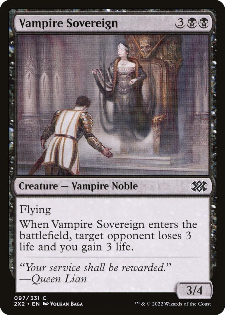 Image for Vampire Sovereign (97) [Double Masters 2022] - Magic: The Gathering