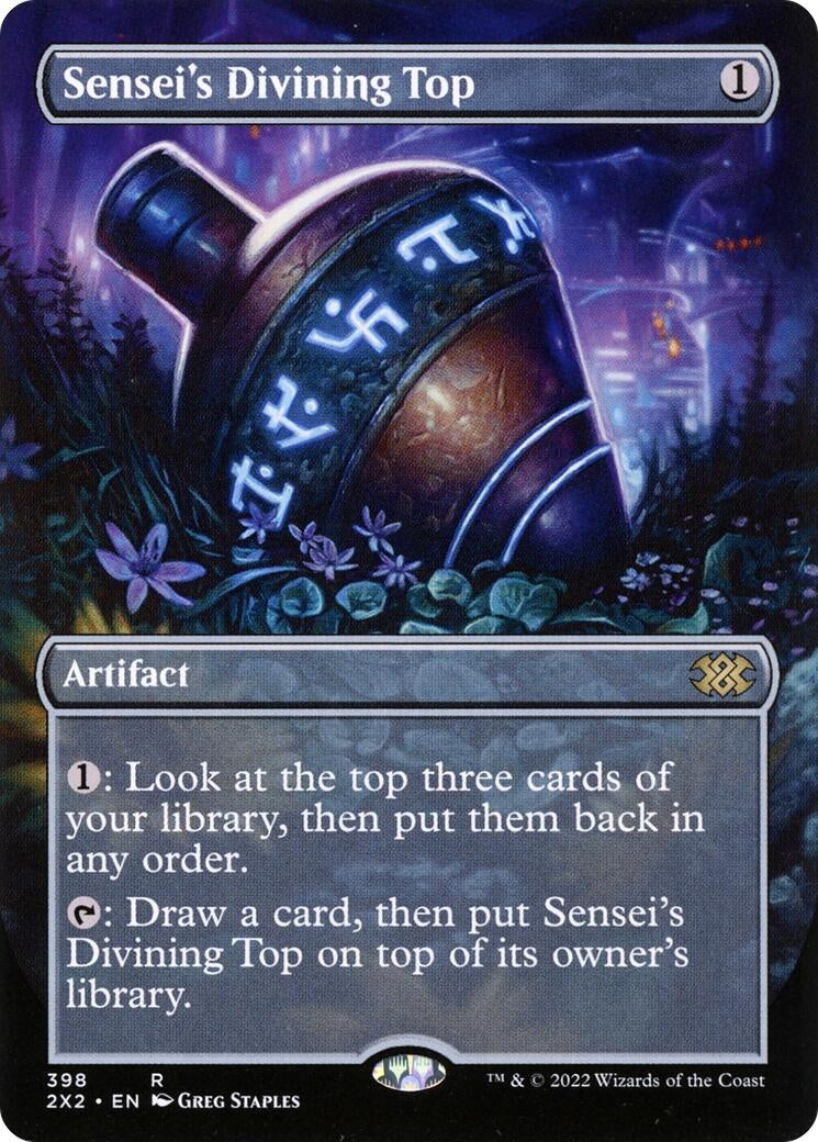 Image for Sensei's Divining Top (Borderless) (398) [Double Masters 2022] - Magic: The Gathering