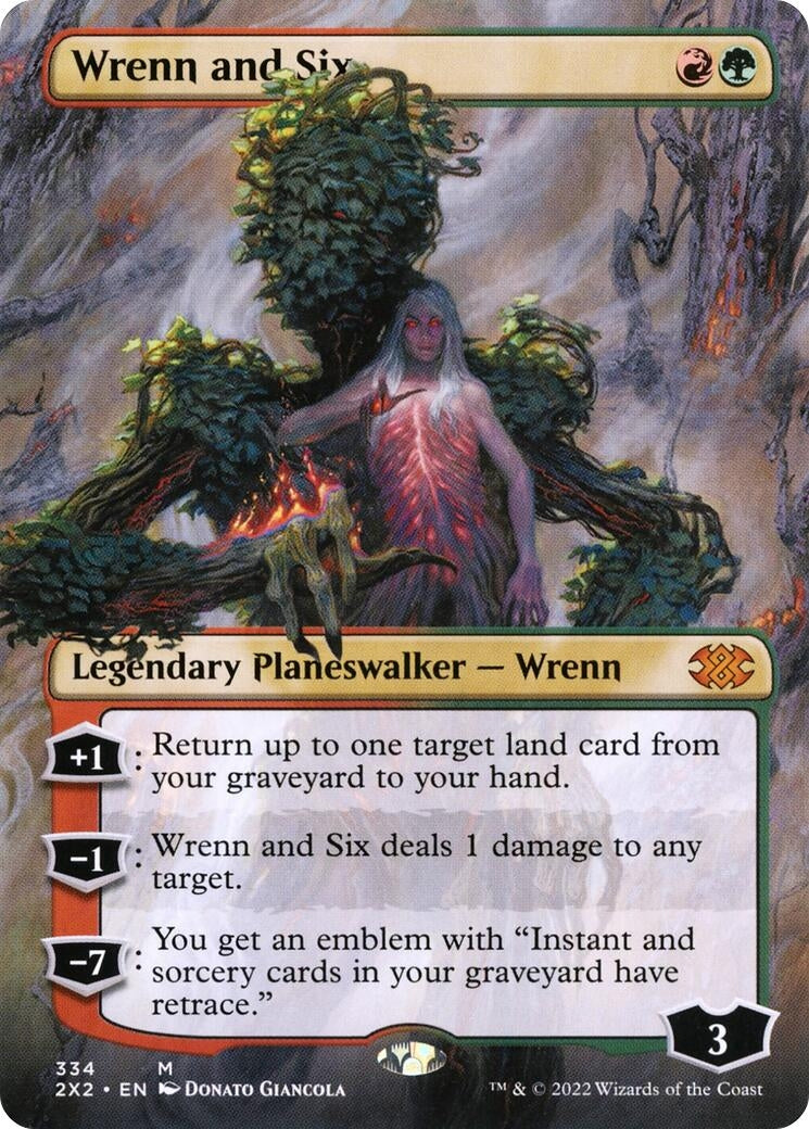 Image for Wrenn and Six (Borderless) (334) [Double Masters 2022] - Magic: The Gathering