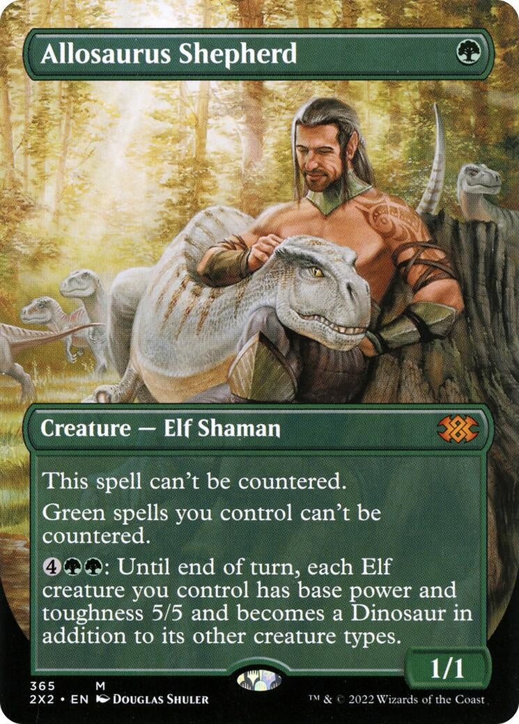 Image for Allosaurus Shepherd (Borderless) (365) [Double Masters 2022] - Magic: The Gathering