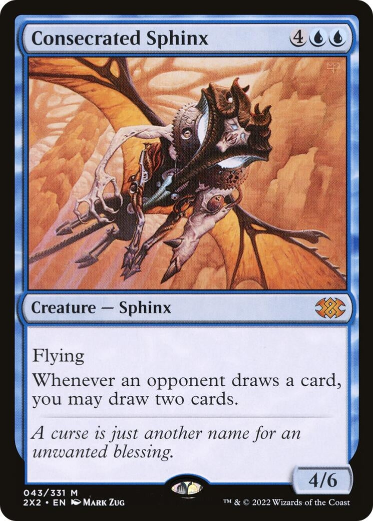 Image for Consecrated Sphinx (43) [Double Masters 2022] - Magic: The Gathering
