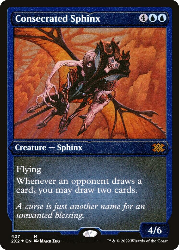 Image for Consecrated Sphinx (Foil Etched) (427) [Double Masters 2022] - Magic: The Gathering