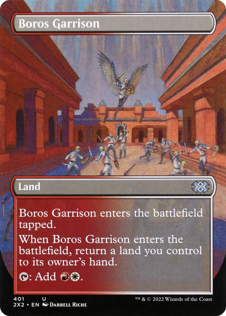 Image for Boros Garrison (Borderless) (401) [Double Masters 2022] - Magic: The Gathering