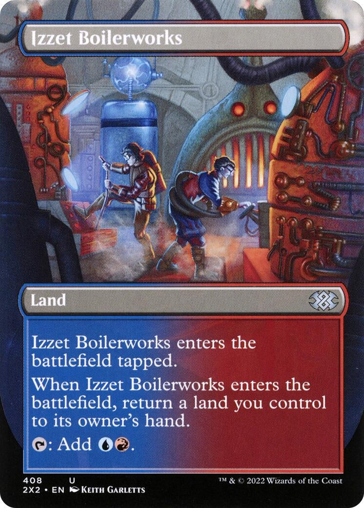 Image for Izzet Boilerworks (Borderless) (408) [Double Masters 2022] - Magic: The Gathering