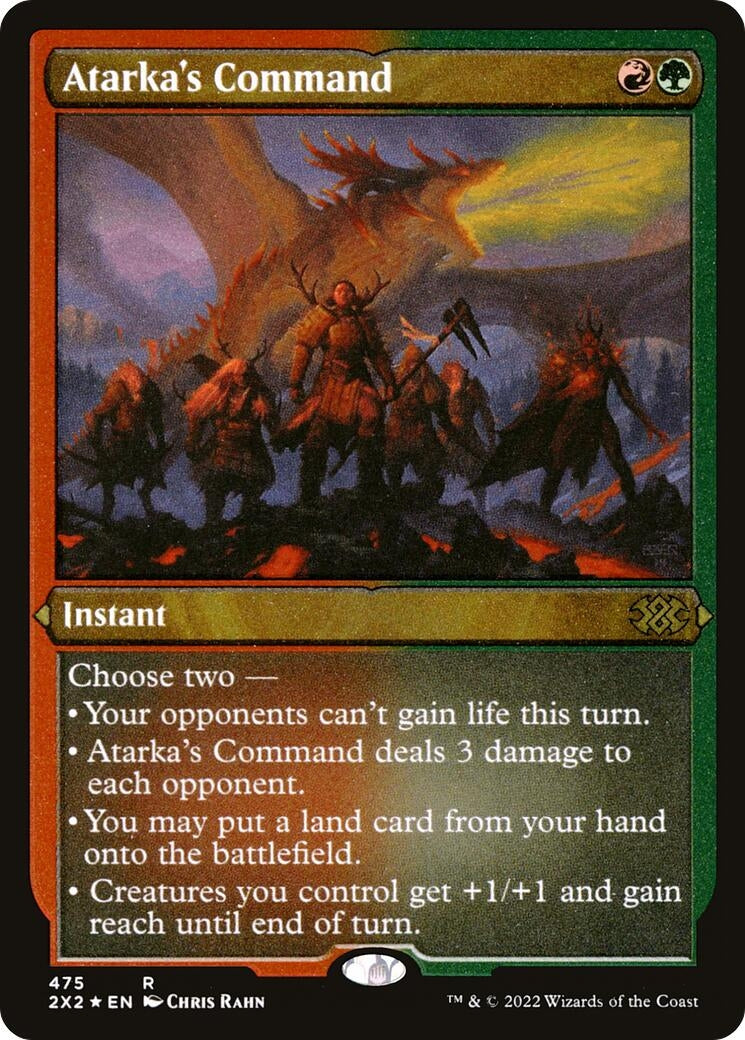 Image for Atarka's Command (Foil Etched) (475) [Double Masters 2022] - Magic: The Gathering