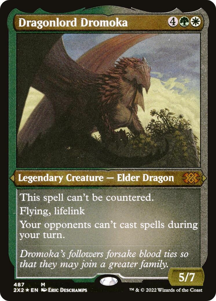 Image for Dragonlord Dromoka (Foil Etched) (487) [Double Masters 2022] - Magic: The Gathering